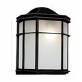 Trans Globe One Light Black Copper Frosted Acrylic Glass Wall Lantern 4484 BC